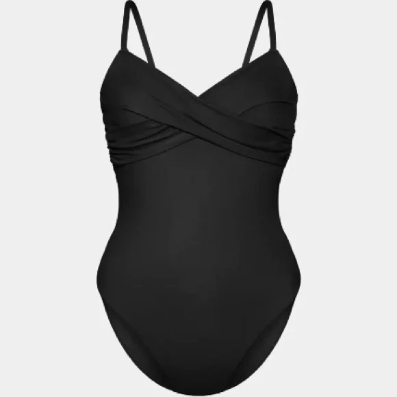 KNIX Sculpt Wrap One Piece Swimsuit- Black UPF 50- XL - Picture 4 of 13